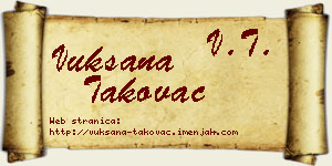 Vuksana Takovac vizit kartica